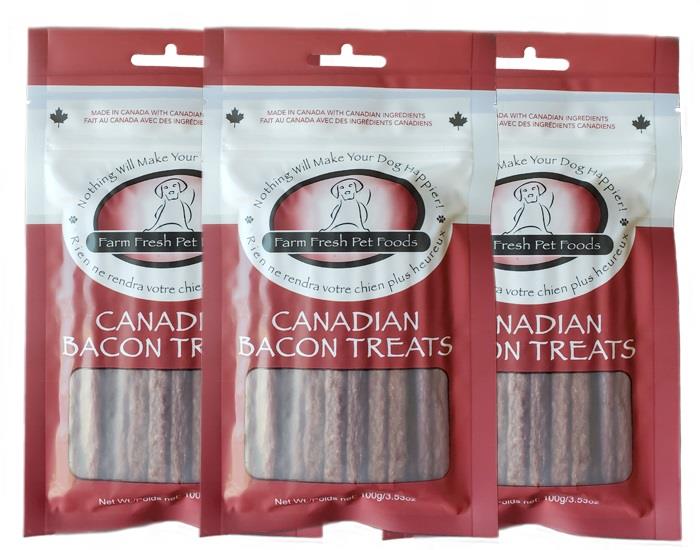 Farm Fresh Pet Foods - Canadian Dog Treats - Bacon - Beef - Lamb - 100G