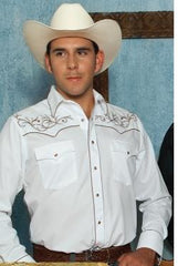 Ranger's Men's Button Up Western Shirt  White - Size Small Only