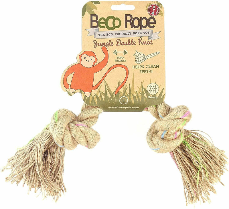 Beco Double Knot Hemp Rope Toy, Little Bit Western